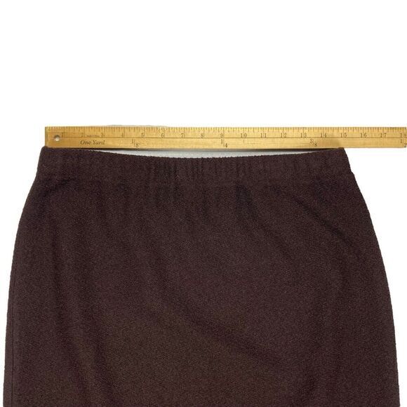 St. John 2 Pc Skirt Jacket Set Women 12 Brown Gold Button Luxury Elegant Dressy - Picture 12 of 15